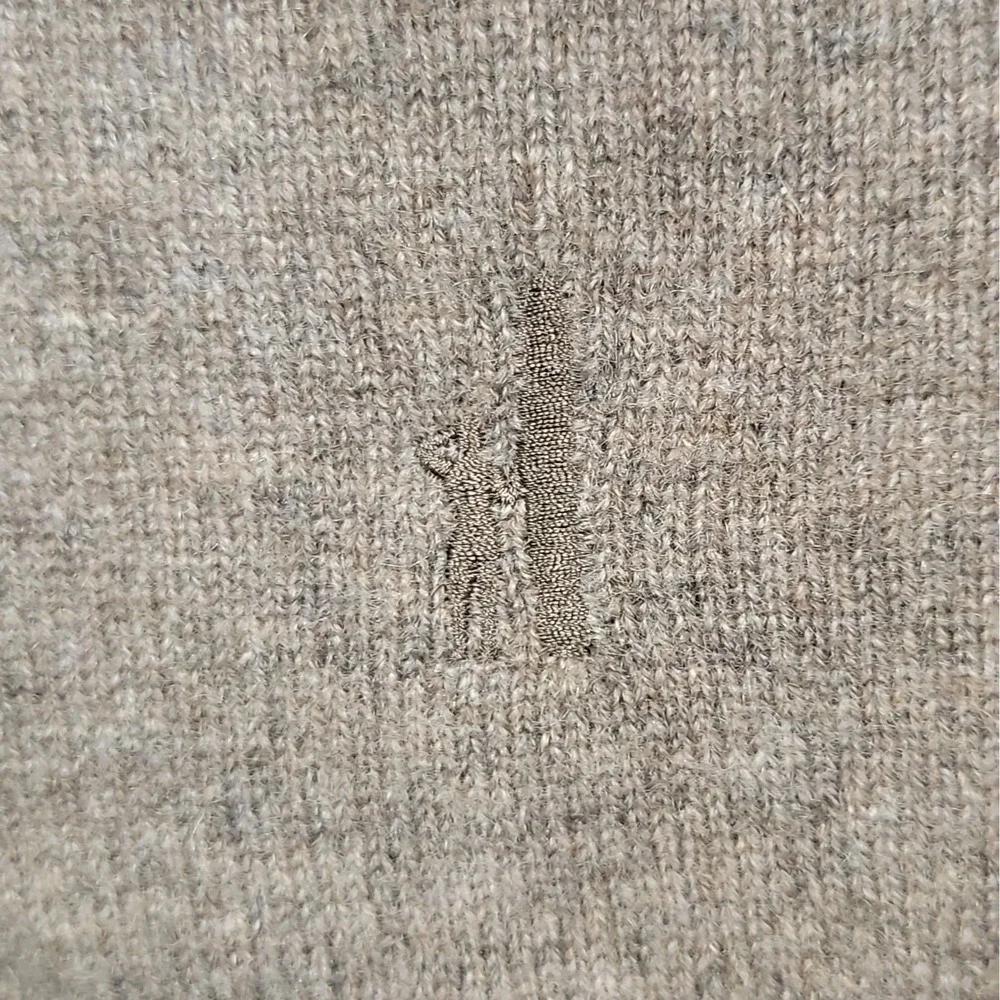 Johnnie-O Top Shelf Sweater Men XL Brown 1/4 Zip Pullover Ribbed Collar Cashmere